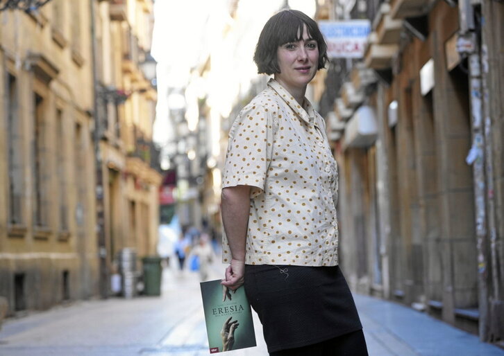 Goiatz Labandibar idazlea, liburuaren aurkezpenean.