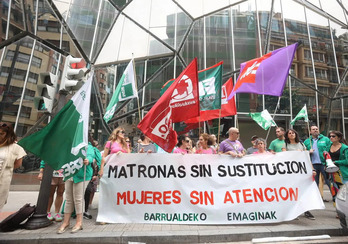 Osakidetzako emaginen mobilizazio baten artxiboko irudia.