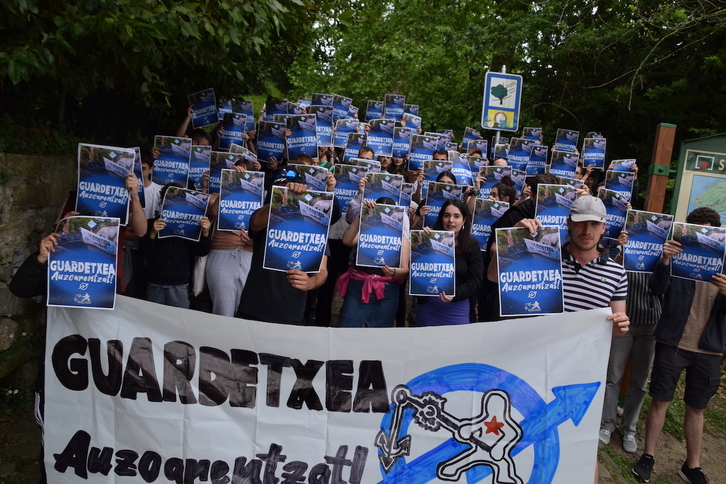 Guardetxearen okupazioaren berri emateko agerraldia.