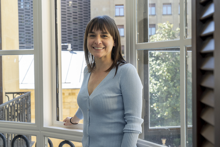 Begoña Alfaro, en su despacho en Palacio de Nafarroa.