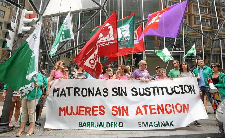 Osakidetzako emaginen mobilizazio baten artxiboko irudia.