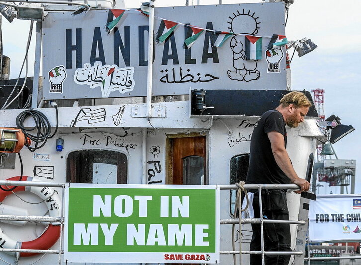 Imagen de archivo de un barco de la Flotilla de la Libertad.