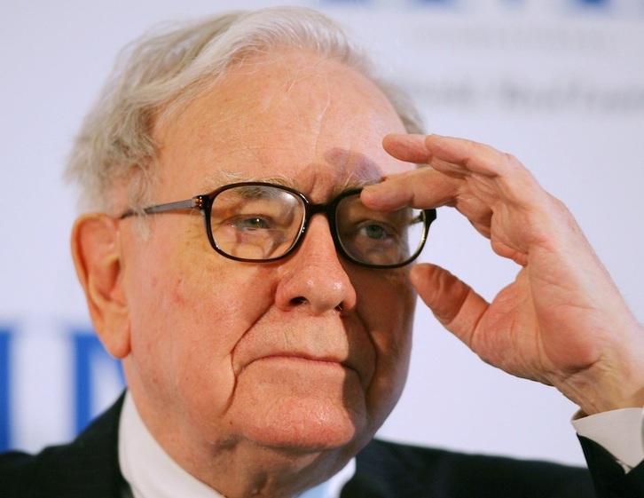 Rueda de prensa de Warren Buffett en Frankfurt en el año 2008
