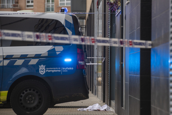 Una furgoneta de la Policía Municipal de Iruñea, en una imagen de archivo.