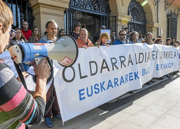 Euskararen aurkako oldarraldi judizialaren salaketa, artxiboko irudia.