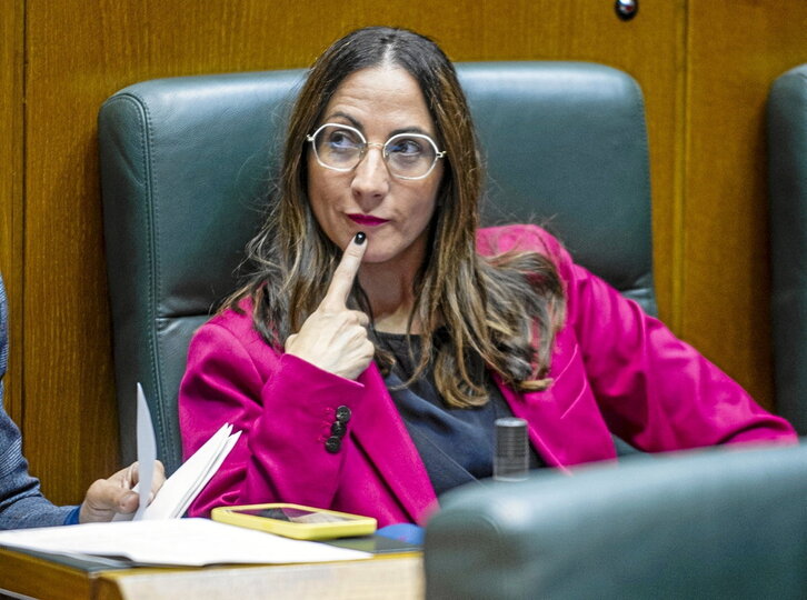 Begoña Pedrosa, en una imagen de archivo en el Parlamento de Gasteiz.