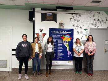 Laudio Jardunaldi feministen aurkezpena, irudian.