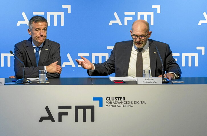 Xabier Ortueta y José Pérez Berdud analizaron la situación del sector en su comparecencia.