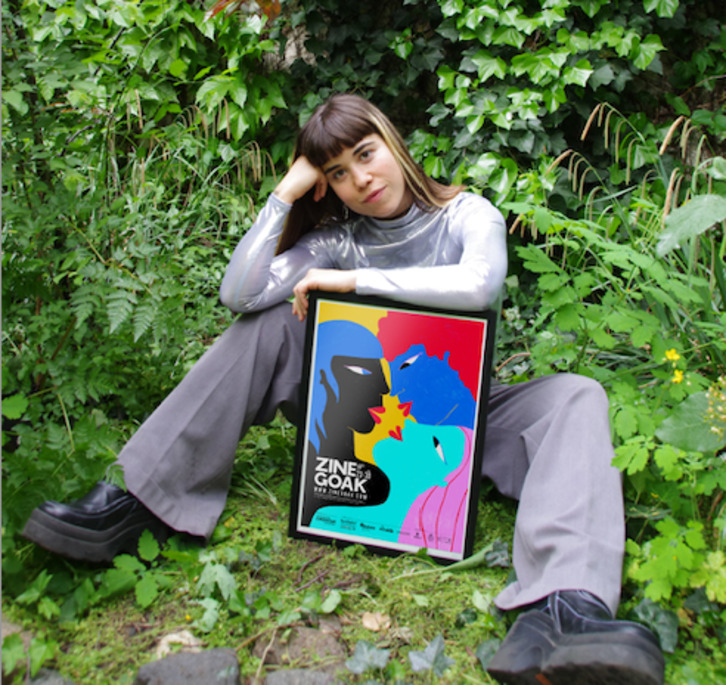 Natalia Lisinicchia ilustratzailea, 22. Zinegoakeko kartelarekin.