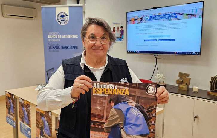 Imagen de Marisol Villar, presidenta de la Fundación Banco de Alimentos de Nafarroa.