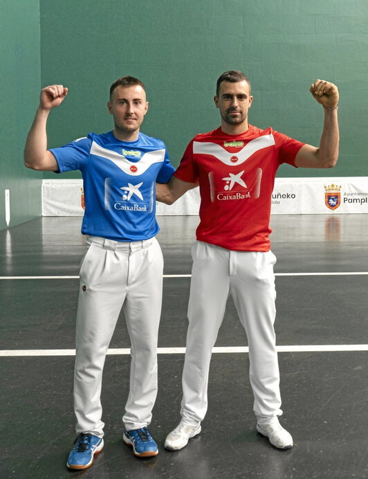 Bakaikoa eta Agirre, atzo, Iruñeko Labriten.