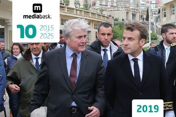 Michel Veunac a accompagné Emmanuel Macron lors de sa visite à Biarritz.