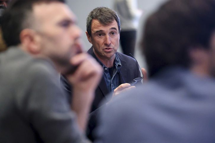 Gorka Espiazu, Gernikan egin den aurkezpenean.