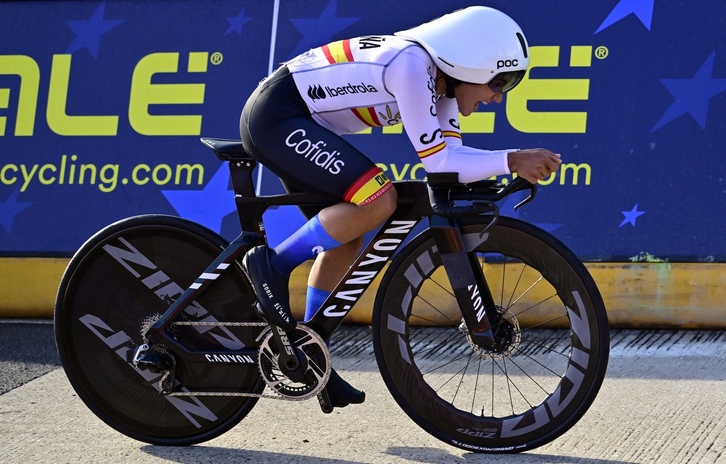 Paula Ostiz, en una carrera anterior. 