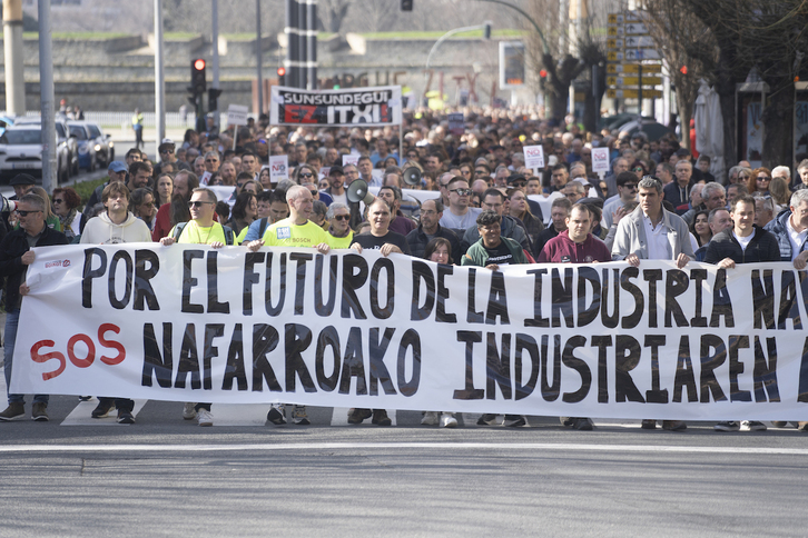 Movilización en favor de la industria navarra del pasado mes de febrero.