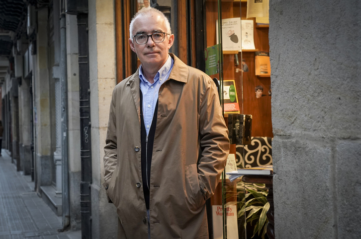 Antón García, a su paso por Bilbo, donde presentó su libro. 