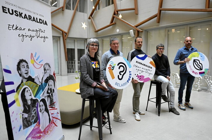 Euskaraldiaren lehen balorazioa egin zuen atzo Koordinazio Mahaiak, Bilbon.