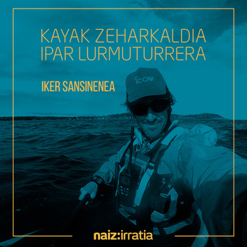 iker Sasinenea kayakean zeharkaldia egiten