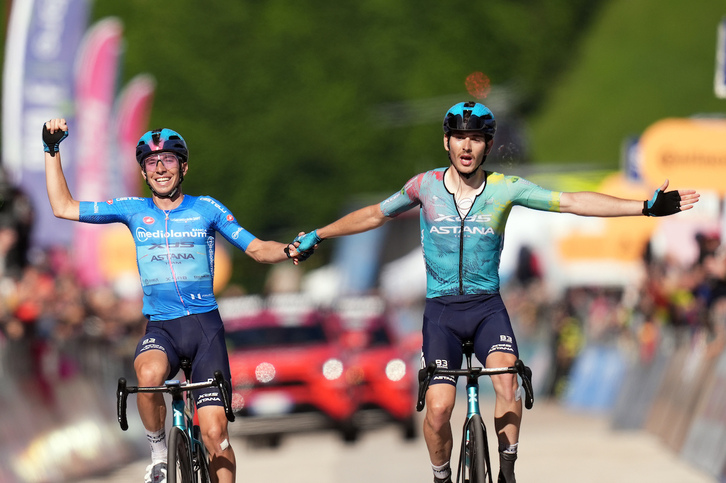 Scaroni eta Fortunato, helmugan elkarrekin.