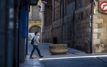 Bermeoko Alde Zaharreko kaleak, irudian.