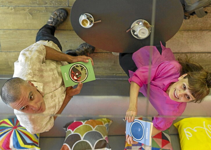 Oier Guillan eta Agurtzane Intxaurraga, atzoko aurkezpenean