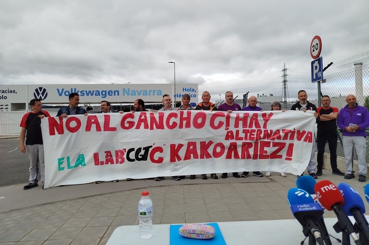 Imagen de la concentración contra el uso del gancho C en Volkswagen celebrada el pasado 24 de abril.