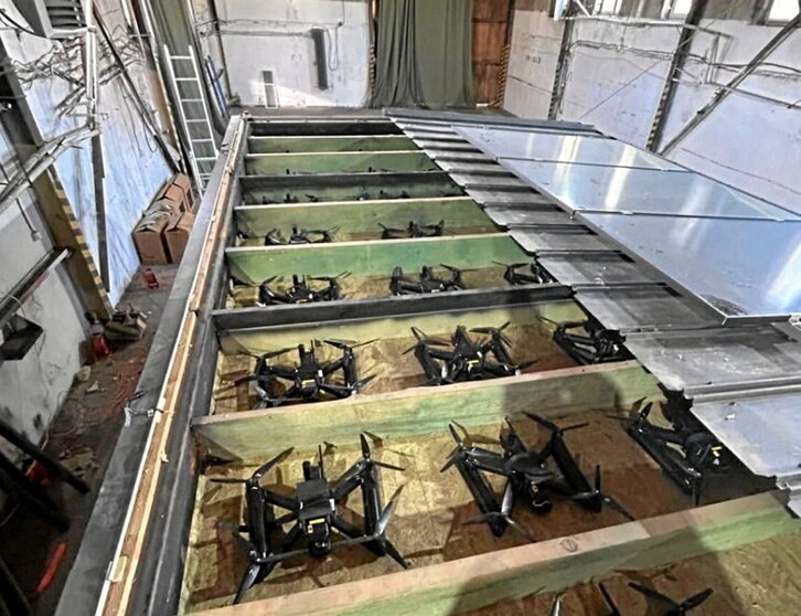 Drones militares ucranianos en un imagen sin fecha difundida por Kiev.