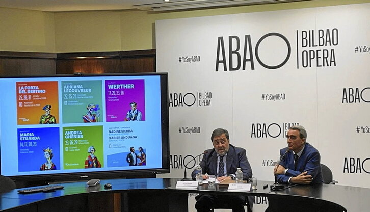 Juan Carlos Matellanes, presidente de la ABAO y Cesidio Niño, director artístico.