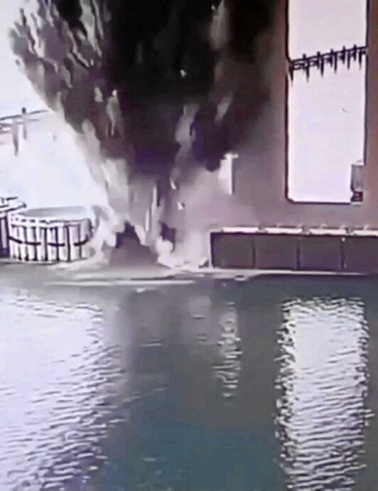 Explosión en el puente de Kerch.