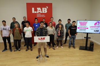 LAB ha convocado en esta comparecencia estas dos horas de paro para el jueves 12.