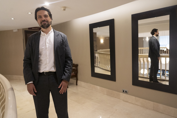 Olivier Peter, el martes en Bilbo.