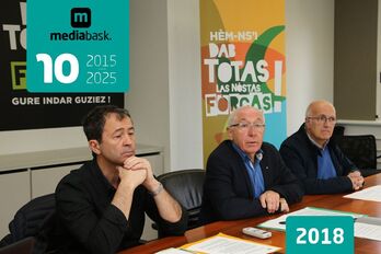 Bruno Carrère, Jean-René Etchegaray et Beñat Arrabit.