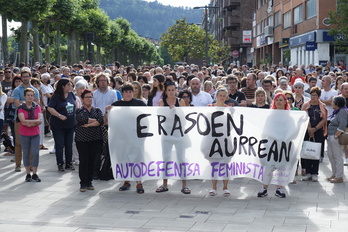 Imagen de archivo de una concentración celebrada en Beasain contra la violencia machista.