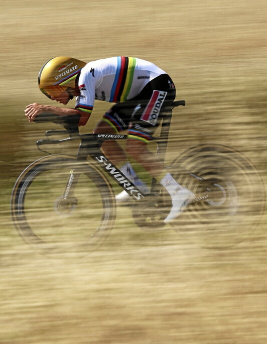 Evenepoel, a toda velocidad.