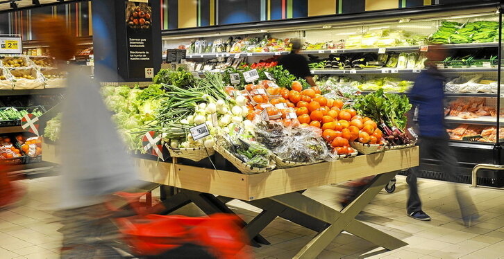 Eroskiren supermekatu bat, artxibo irudi batean.