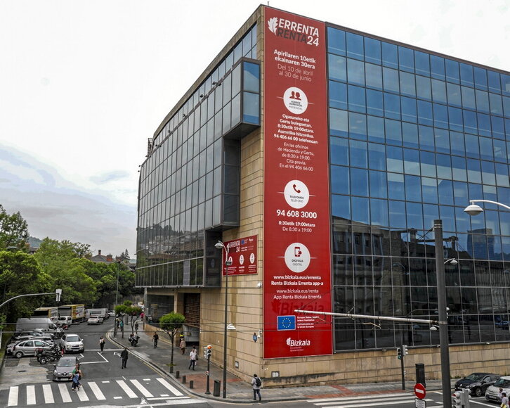 Sede de Hacienda de Bizkaia, en Bilbo.