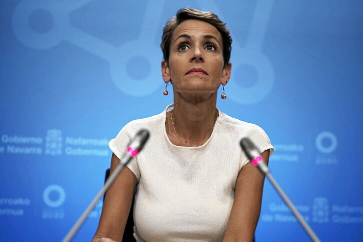 María Chivite reconoció que la jornada de ayer estaba siendo dura.