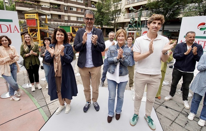 El acto ha sido convocado para celebrar diez años de alcaldía jeltzale en Donostia.