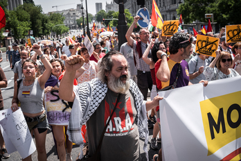 La marcha, por el centro de Madrid.