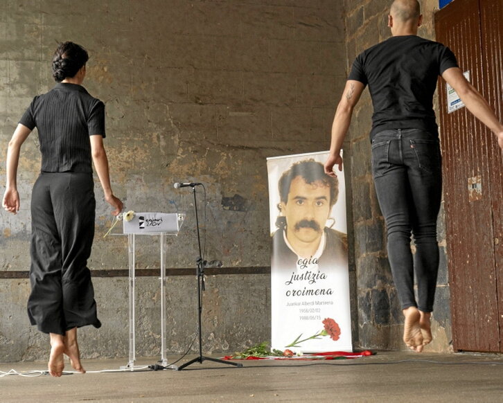 Acto de Egiari Zor ayer en Urnieta.