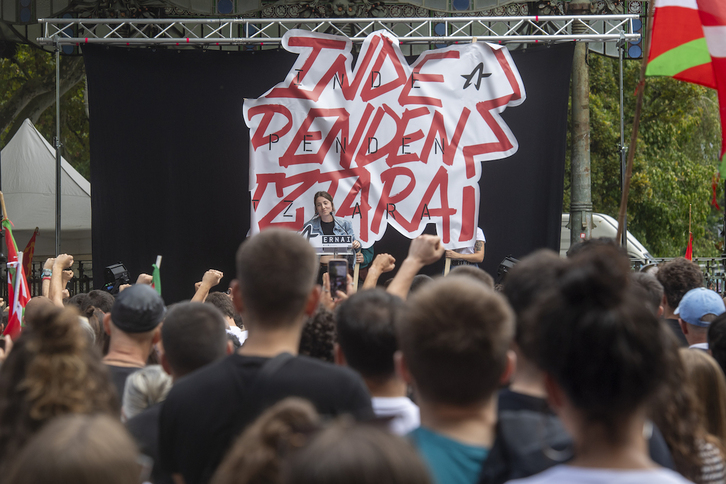 Ikasturte honetako mobilizazio batean Ernai independentzia aldarrikatzen, artxiboko irudia.