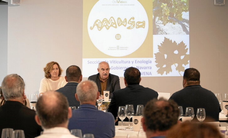 Erriberriko Enozentrumen mahats barietate berriaren aurkezpena egin zuten atzo.