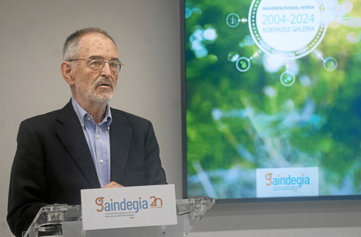 El presidente del observatorio Gaindegia, Iñaki Dorronsoro, en la presentación del informe.