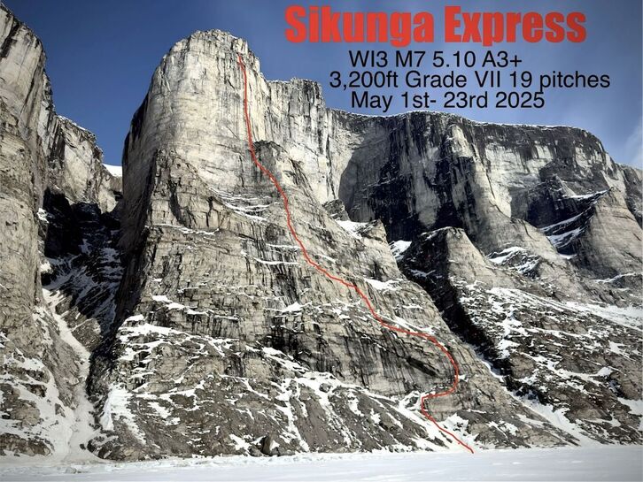 Erik Boomer eta Ky Hart eskalatzaileek sortutako ibilbide berria: ‘Sikunga Express’.