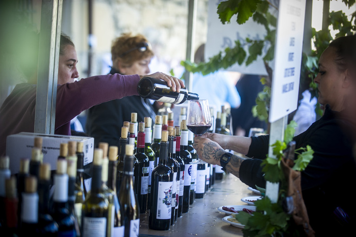 Imagen de archivo de la fiesta de la vendimia en Moreda.