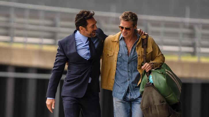 Brad Pitt eta Javier Bardem ‘F1: The Movie’ filman.