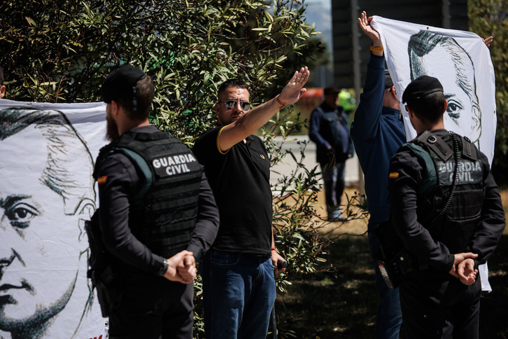 Apologías franquistas en el Valle de los Caídos.