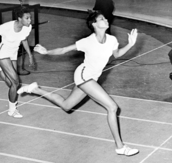 Wilma Rudolph helmugan, 50 yardako lasterketan, Madison Square Gardenen, 1961n.