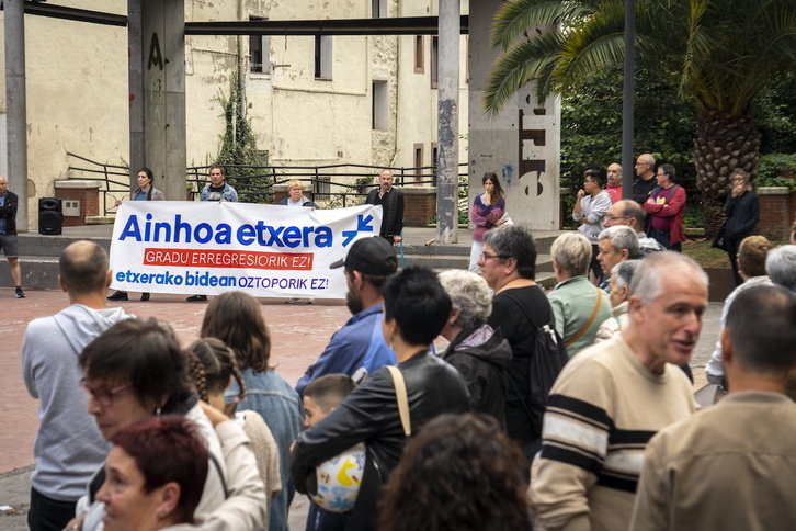 Ainhoa Barbarinen askatasuna exijitzeko mobilizazioa Urretxun, bigarren aldiz kartzelara itzularazi zutenean, 2023ko abuztuan.