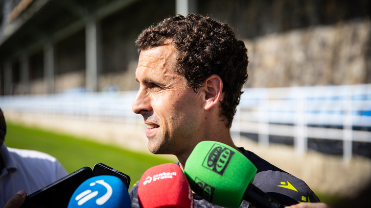 Iosu Rivas ha atendido esta mañana a los medios en Zubieta.